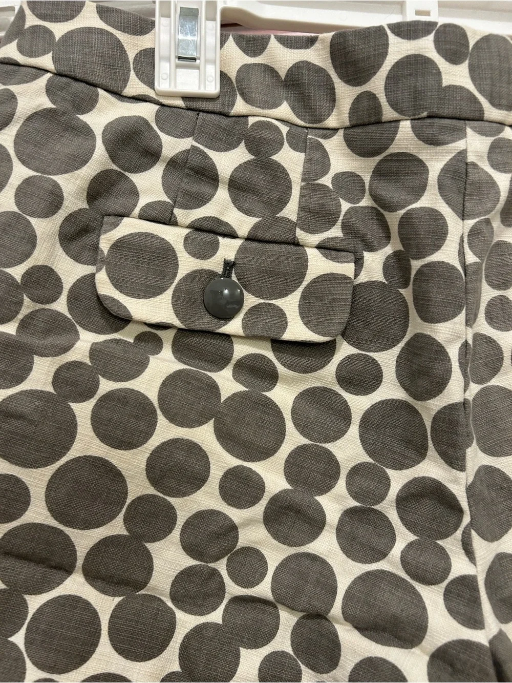 J. Crew Jubilee Shorts  Gray Ivory Deco Dots Cotton Twill Size 4